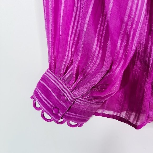 SOFT SURROUNDINGS Women's Yesena Long Sleeve Blouse Top Size Large NWT NEW - Picture 9 of 11